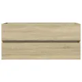 Armoire de lavabo de salle de bain chêne sonoma 100x38,5x45 cm