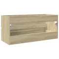 Armoire de lavabo de salle de bain chêne sonoma 100x38,5x45 cm