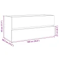 Armoire de lavabo de salle de bain chêne sonoma 100x38,5x45 cm