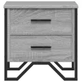 Tables de chevet 2 pcs sonoma gris 40x41x40cm bois d'ingénierie