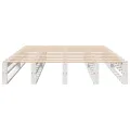 Cadre de lit sans matelas blanc 140x190 cm bois de pin massif