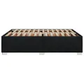 Cadre de lit sans matelas noir 140x190 cm tissu