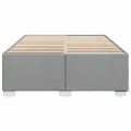 Cadre de lit sans matelas gris clair 140x190 cm tissu