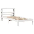 Cadre de lit avec tête de lit sans matelas blanc 90x190 cm