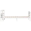 Cadre de lit sans matelas blanc 90x200 cm bois de pin massif