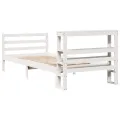 Cadre de lit sans matelas blanc 90x200 cm bois de pin massif