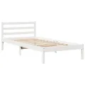 Cadre de lit sans matelas blanc 90x200 cm bois de pin massif