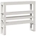Cadre de lit sans matelas blanc 90x200 cm bois de pin massif