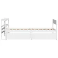 Cadre de lit sans matelas blanc 90x200 cm bois de pin massif