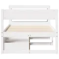 Cadre de lit sans matelas blanc 90x190 cm bois de pin massif