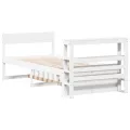 Cadre de lit sans matelas blanc 90x190 cm bois de pin massif