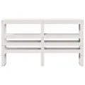 Tête de lit avec étagères blanc 120 cm bois massif de pin
