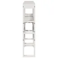 Tête de lit avec étagères blanc 120 cm bois massif de pin