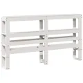 Tête de lit avec étagères blanc 120 cm bois massif de pin