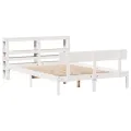Cadre de lit sans matelas blanc 120x200 cm bois de pin massif