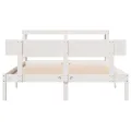Cadre de lit sans matelas blanc 120x200 cm bois de pin massif