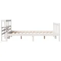 Cadre de lit sans matelas blanc 120x190 cm bois de pin massif