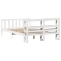 Cadre de lit sans matelas blanc 120x190 cm bois de pin massif