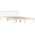 Cadre de lit sans matelas blanc 120x190 cm bois de pin massif