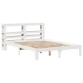 Cadre de lit avec tête de lit sans matelas blanc 120x190 cm
