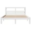 Cadre de lit avec tête de lit sans matelas blanc 120x190 cm