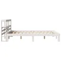 Cadre de lit avec tête de lit sans matelas blanc 120x190 cm
