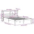 Cadre de lit avec tête de lit sans matelas blanc 120x190 cm