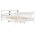 Cadre de lit sans matelas blanc 120x200 cm bois de pin massif