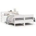 Cadre de lit sans matelas blanc 120x200 cm bois de pin massif