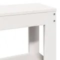 Cadre de lit sans matelas blanc 120x200 cm bois de pin massif