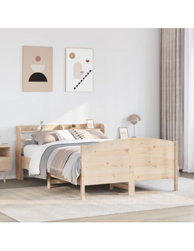 Cadre de lit sans matelas 120x190 cm bois de pin massif