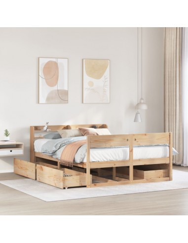 Cadre de lit sans matelas 120x190 cm bois de pin massif