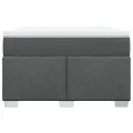 cadre de lit avec matelas Gris foncé 120x200cm Tissu