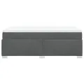 cadre de lit avec matelas Gris foncé 120x200cm Tissu