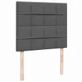 cadre de lit avec matelas Gris foncé 120x200cm Tissu