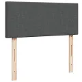 cadre de lit avec matelas Gris foncé 120x200cm Tissu