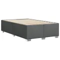 cadre de lit avec matelas Gris foncé 120x200cm Tissu