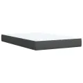 cadre de lit avec matelas Gris foncé 120x200cm Tissu