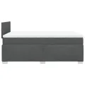 cadre de lit avec matelas Gris foncé 120x200cm Tissu