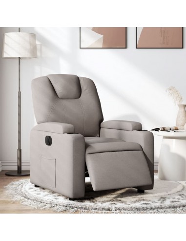 Fauteuil inclinable électrique Taupe Tissu