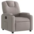 Fauteuil inclinable électrique Taupe Tissu