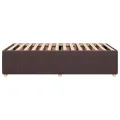 Cadre de lit sans matelas marron foncé 90x190 cm tissu