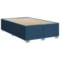 cadre de lit avec matelas Bleu 120x200 cm Tissu
