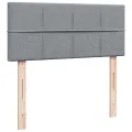 cadre de lit avec matelas Gris clair 120x200cm Tissu