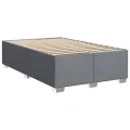 cadre de lit avec matelas Gris clair 120x200cm Tissu