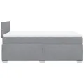 cadre de lit avec matelas Gris clair 120x200cm Tissu