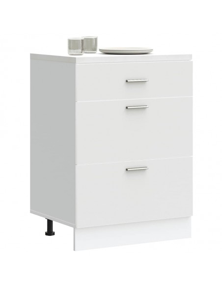 Armoire de cuisine blanc bois d'ingénierie