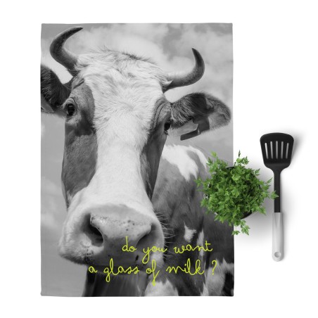 Tissu de cuisine HappyFriday Blanc Farm Multicouleur 70 x 50 cm (2 Uni