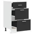 Armoire de plancher noir 40x46x81,5 cm bois d'ingénierie
