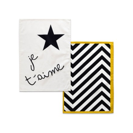 Panno da Cucina HappyFriday Blanc Amour Multicolore 70 x 50 cm (2 Unit